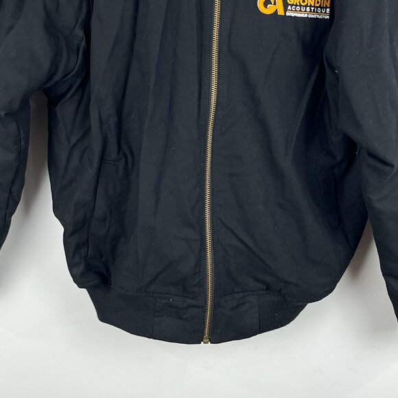 CX2 Winter Bomber Jacket Size 2XL Black Full Zip Long Sleeve Hooded Lined Insula - Picture 4 of 9